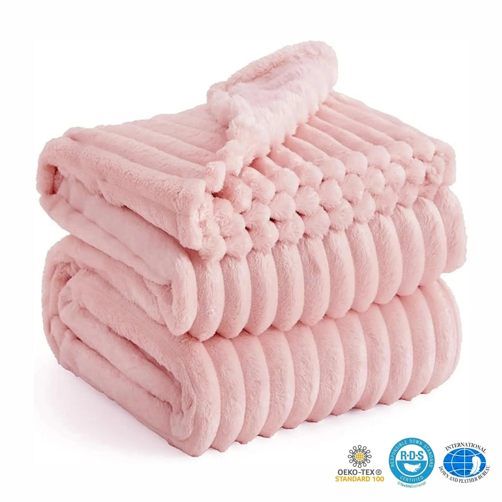 Plaid Faux Fur Blanket