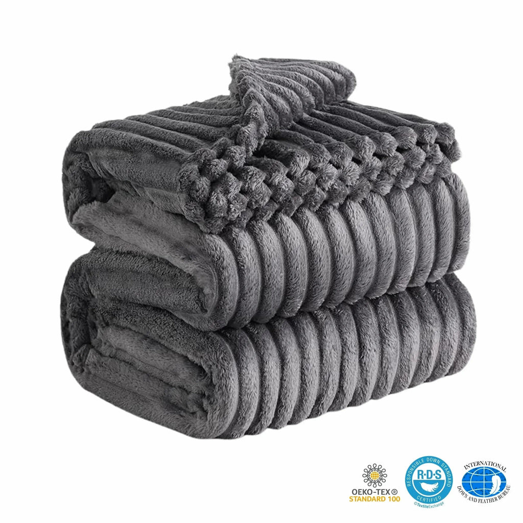 Plaid Faux Fur Blanket