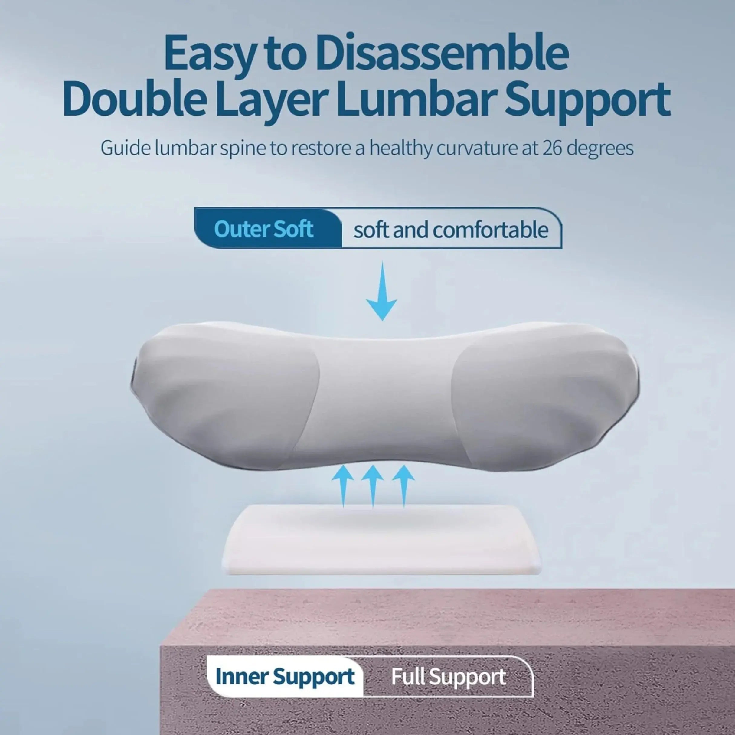 High Rebound Lumbar Support Pillow