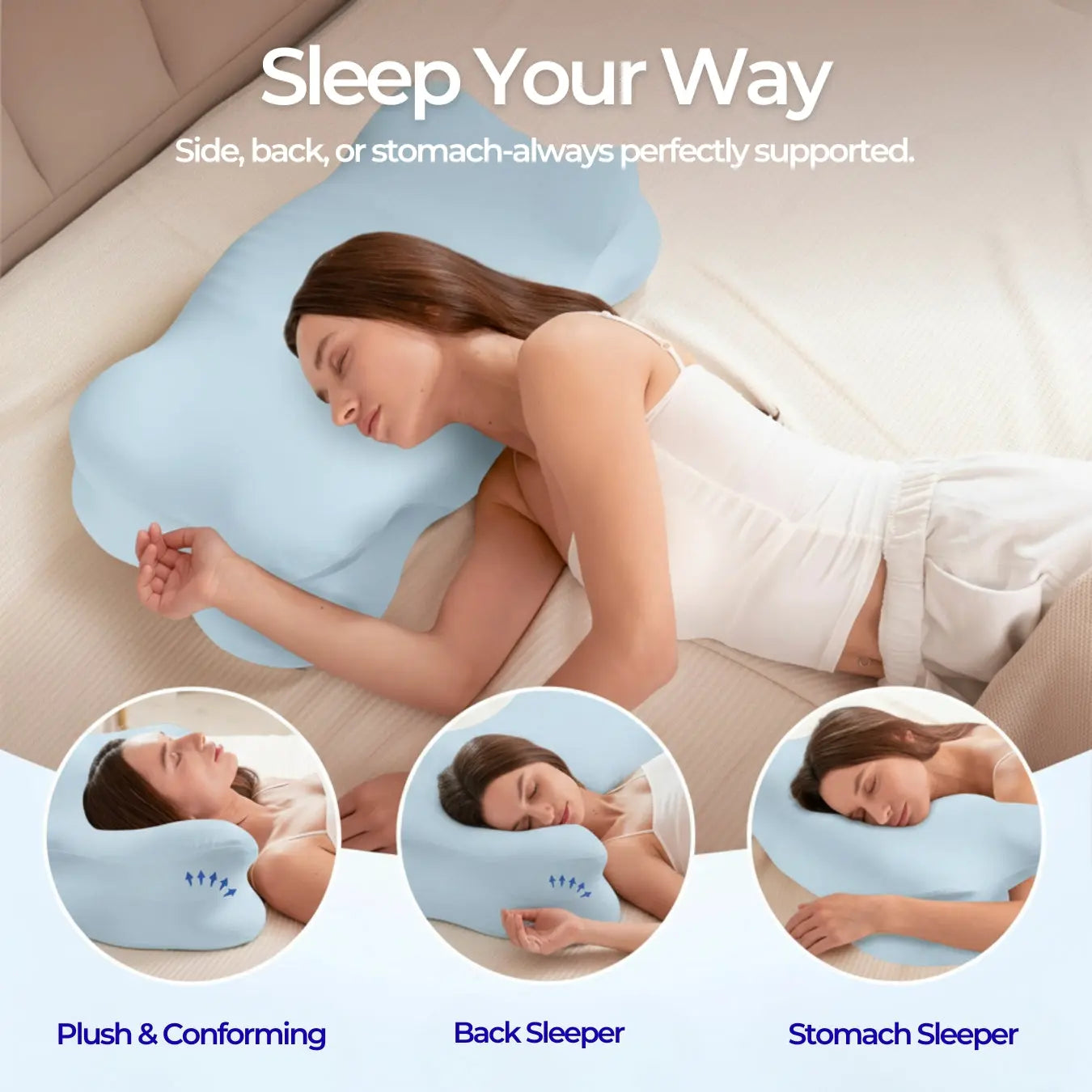 Dual Height Memory Foam Pillow