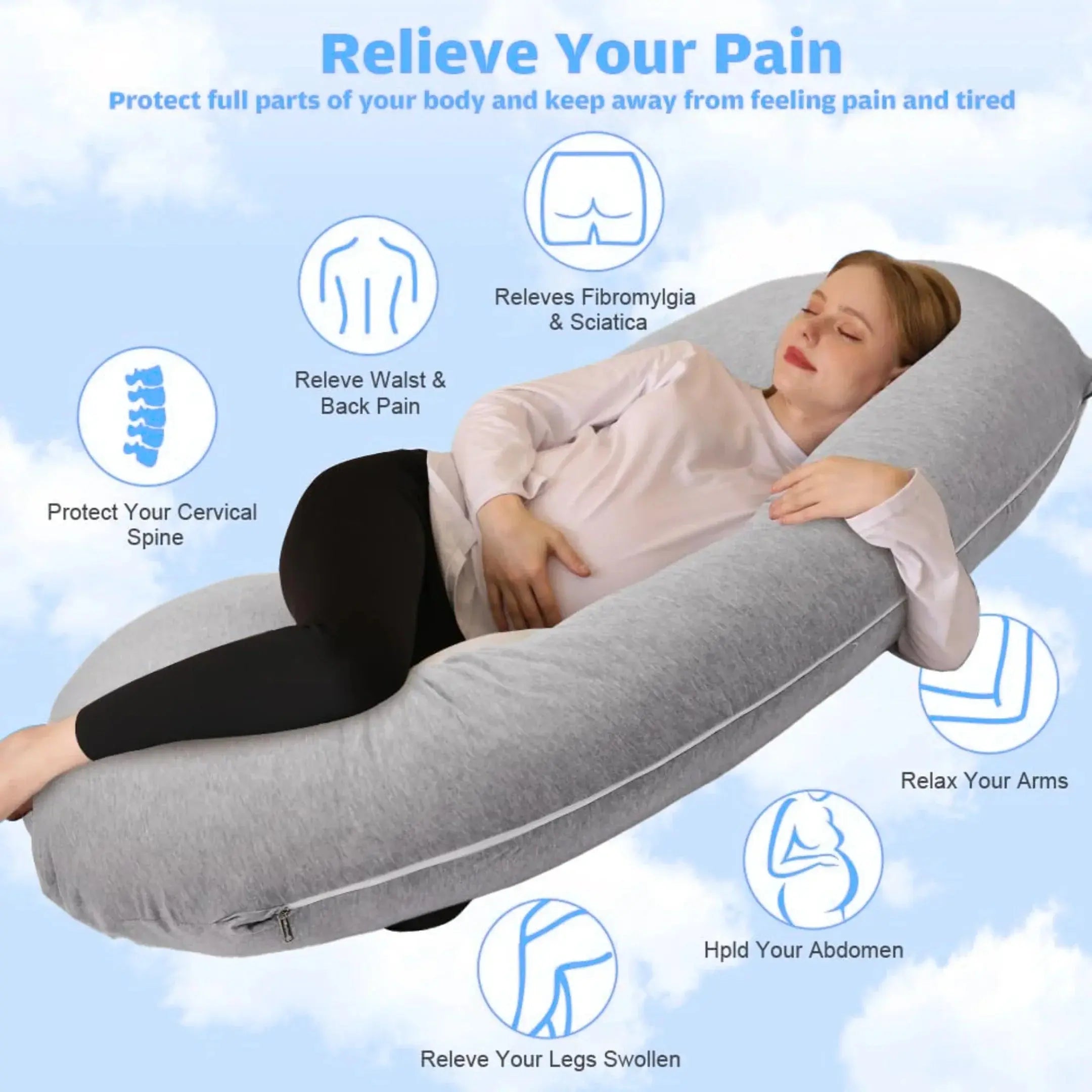 C Shaped Full Body Pillow