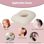 Round Cotton Ear Bed Pillow
