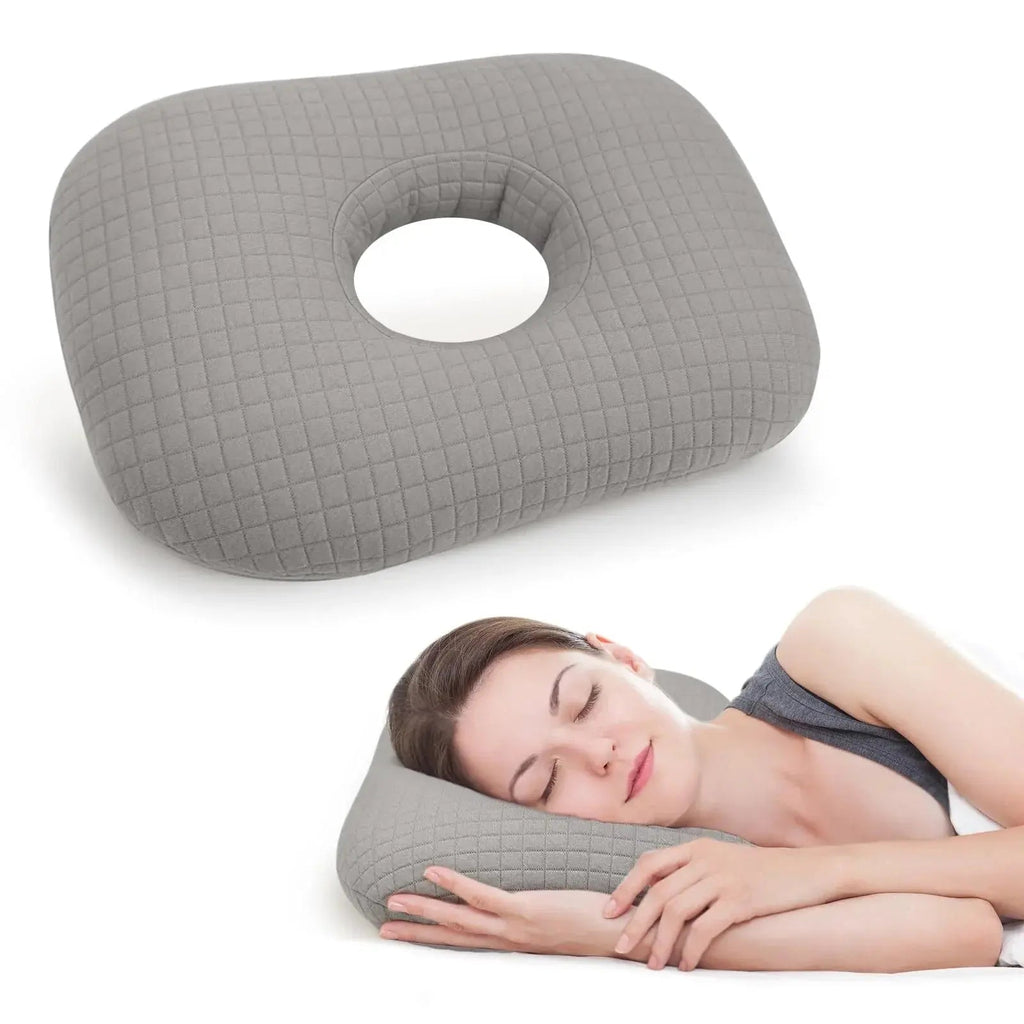 Round Cotton Ear Bed Pillow