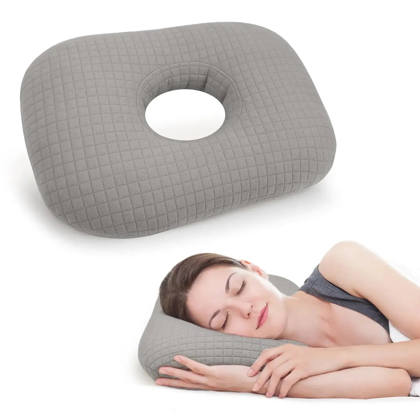 Round Cotton Ear Bed Pillow