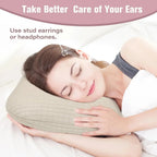 Round Cotton Ear Bed Pillow