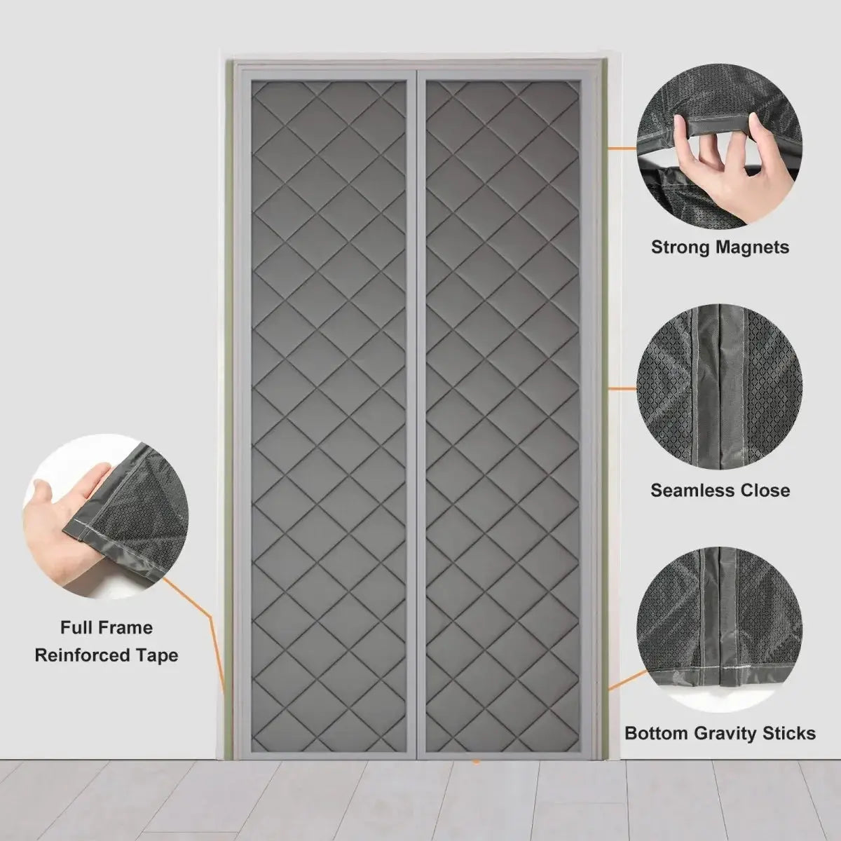 Insulated Magnetic Door Curtain