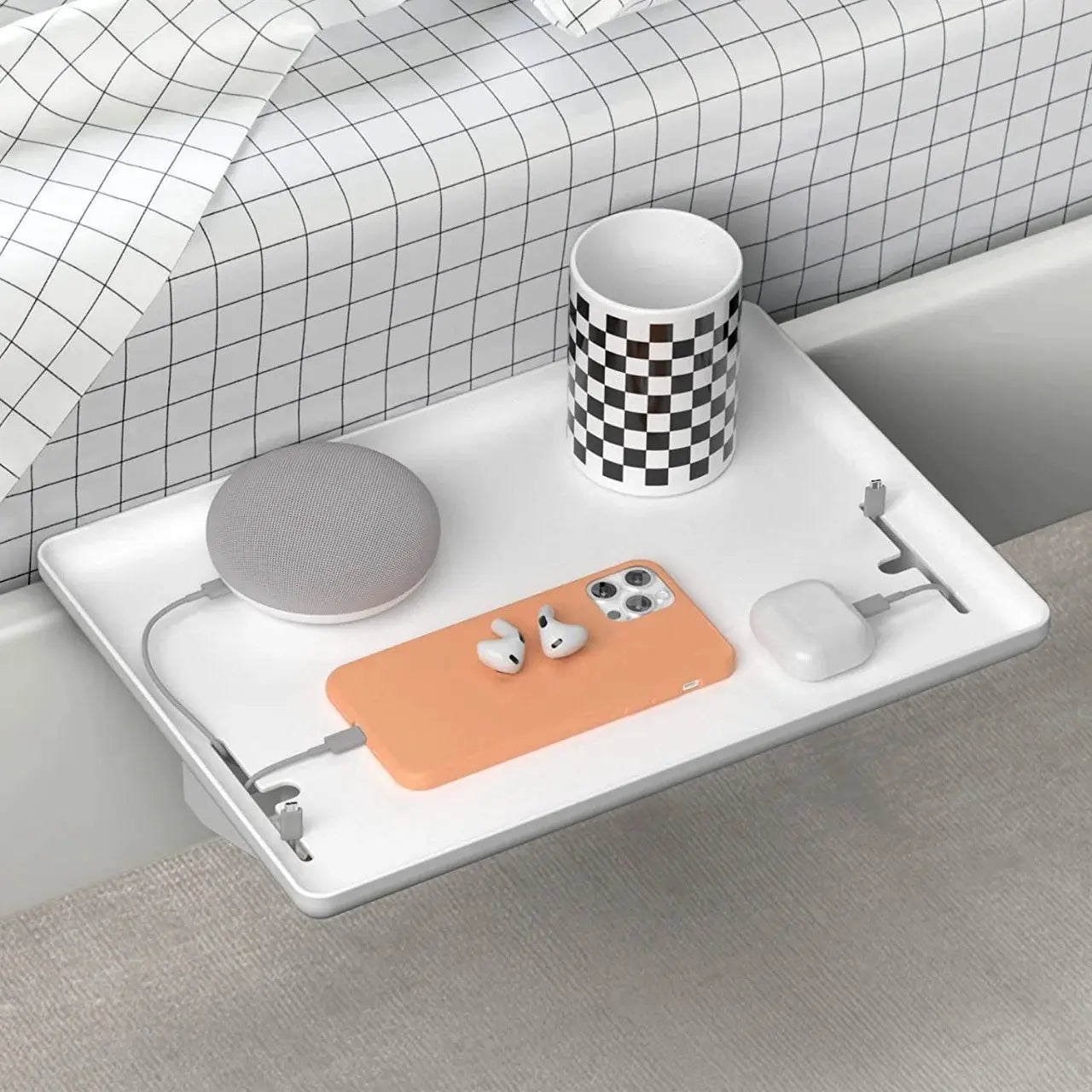 Clip On Dorm Bedside Shelf