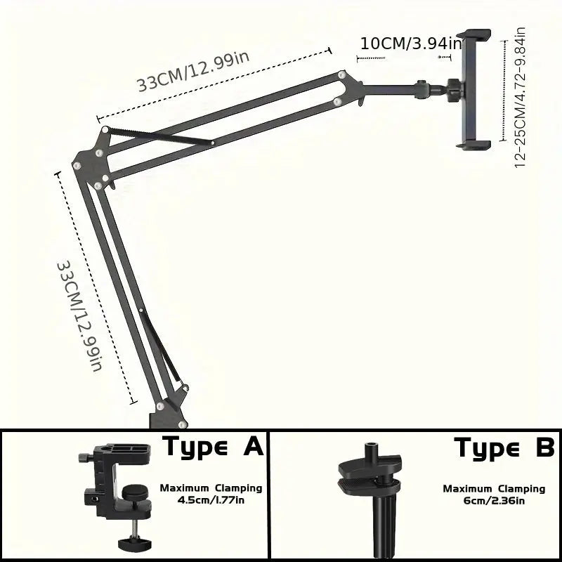 Adjustable Long Arm Tablet Holder