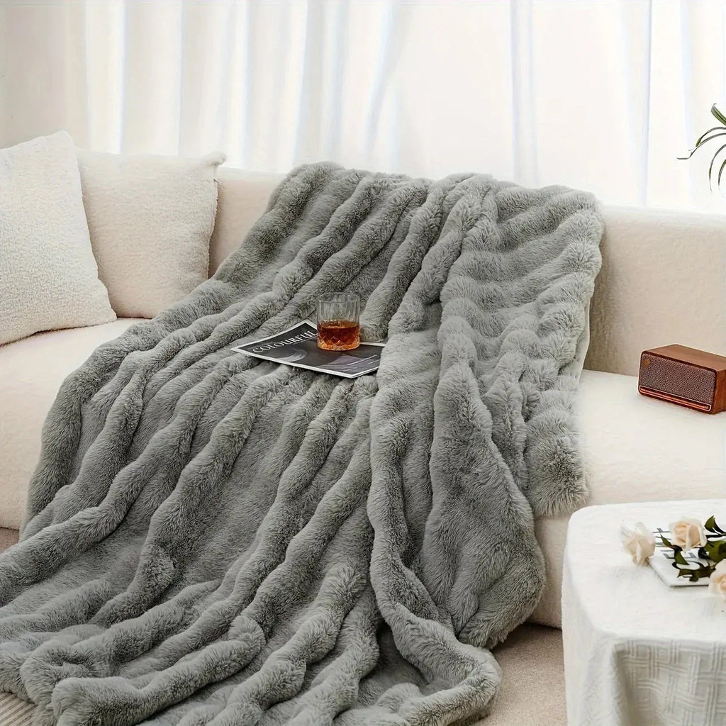 Faux Fur Velvet Fleece Blanket