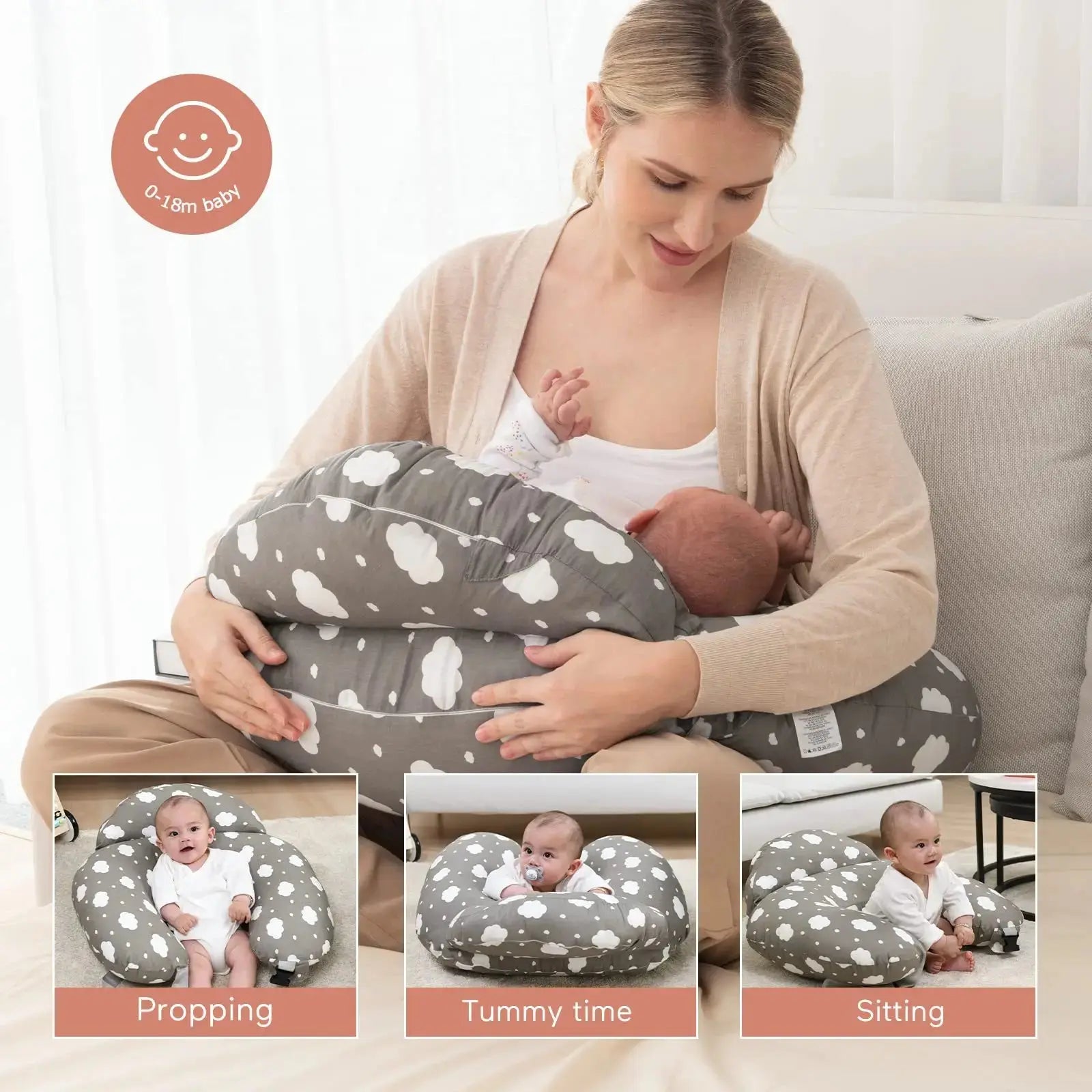 Wide Nursing Pillow for Breastfeeding