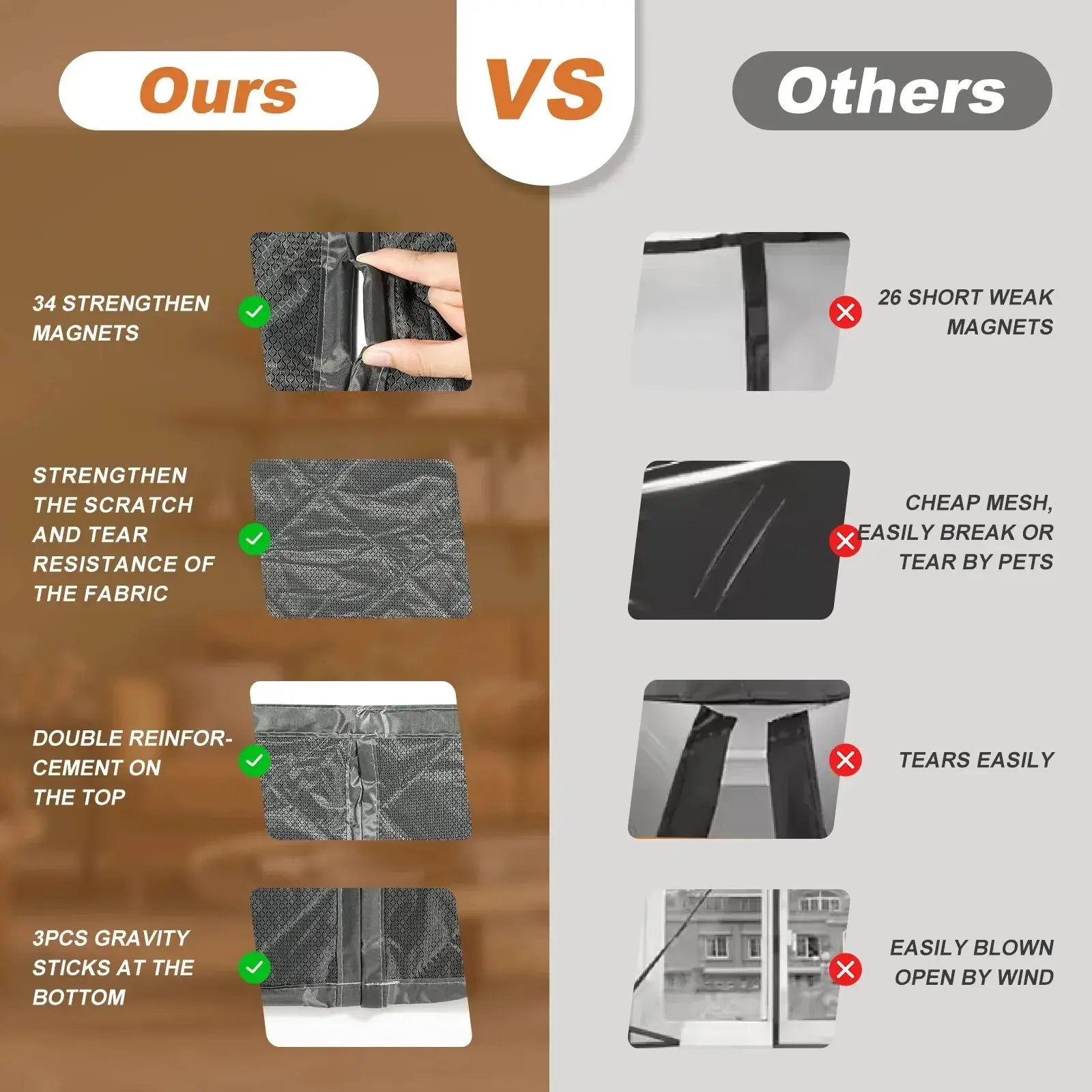 Insulated Magnetic Door Curtain