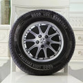 Plush Tire Shaped Throw Pillow