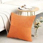 Corduroy Patchwork Throw Pillow Cover