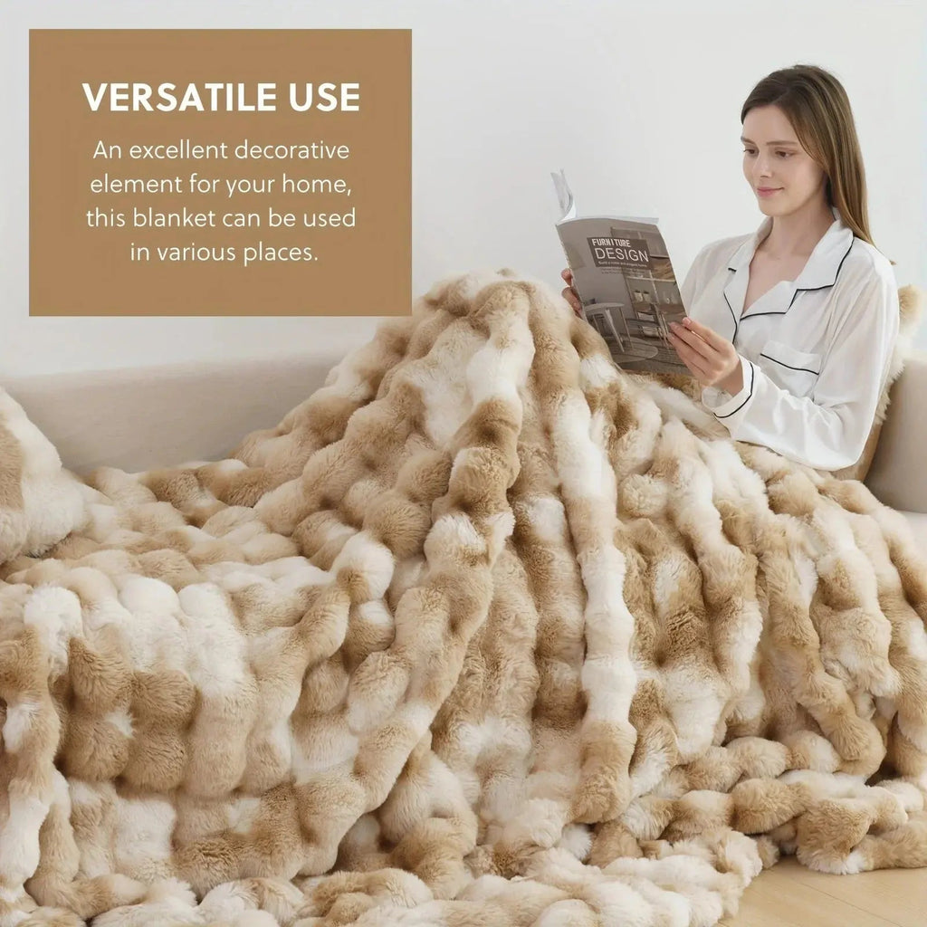 Faux Fur Velvet Fleece Blanket