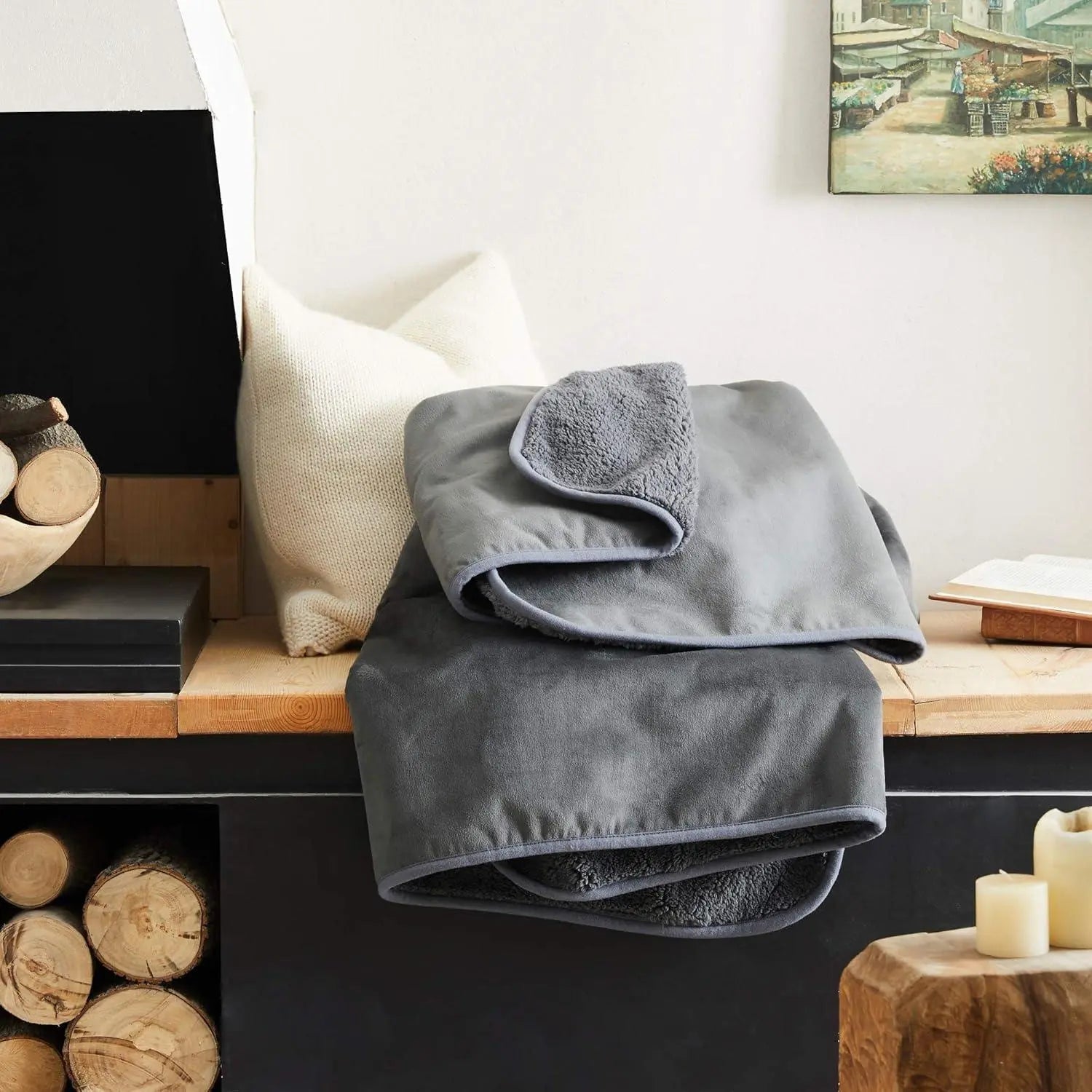 Reversible Flannel Sherpa Blanket