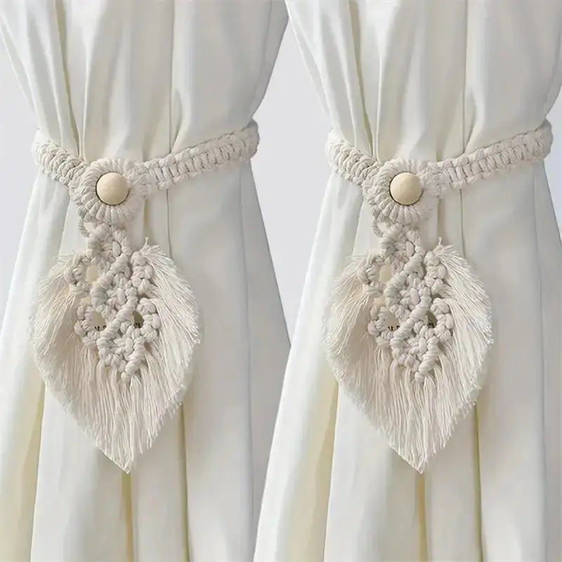 Boho Macrame Curtain Tiebacks
