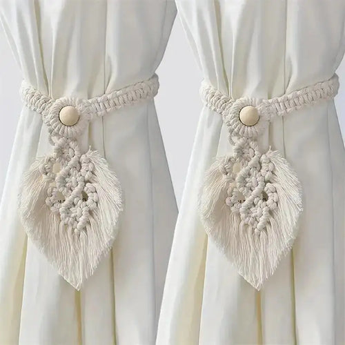 Boho Macrame Curtain Tiebacks