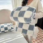 Checkered Flannel Fleece Blanket, classic check, no seasonal motif