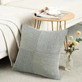 Corduroy Patchwork Throw Pillow Cover, cross corduroy patchwork on the front