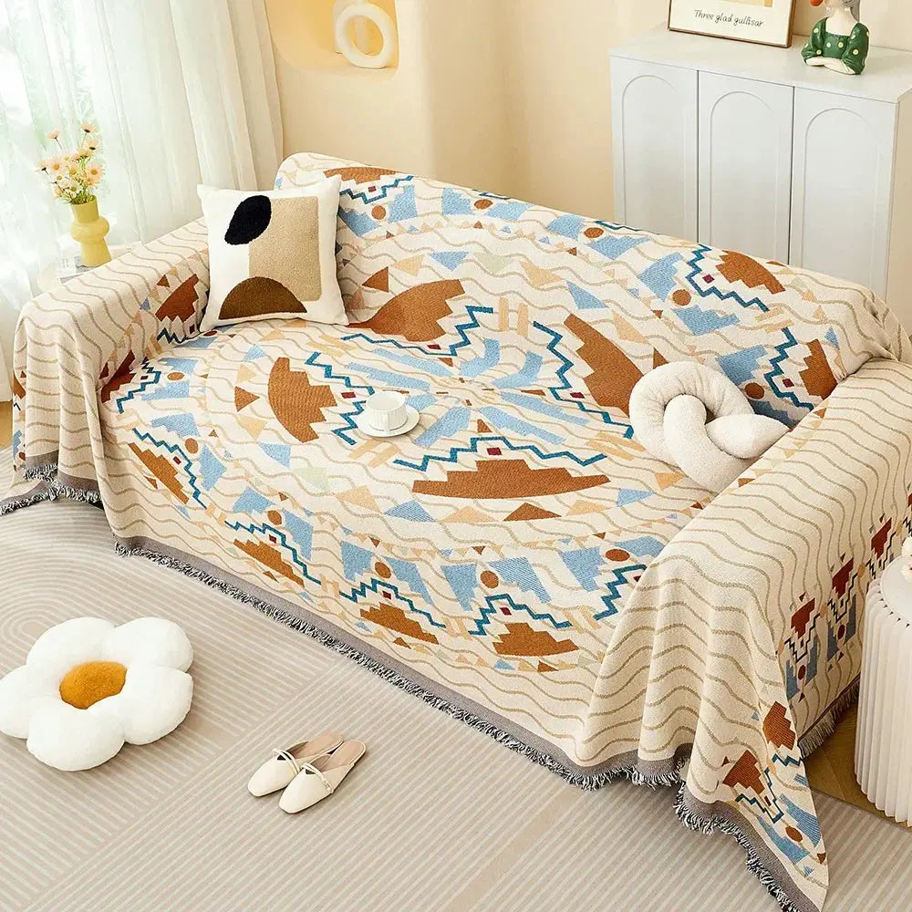 Cotton Yarn Blanket for Camping, two sizes, six colors