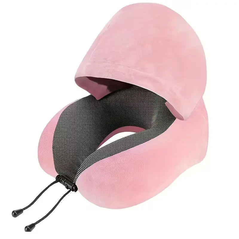 Hooded U Shaped Travel Pillow