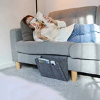 Felt Hanging Bedside Storage Bag, multiple compartments for books and cables