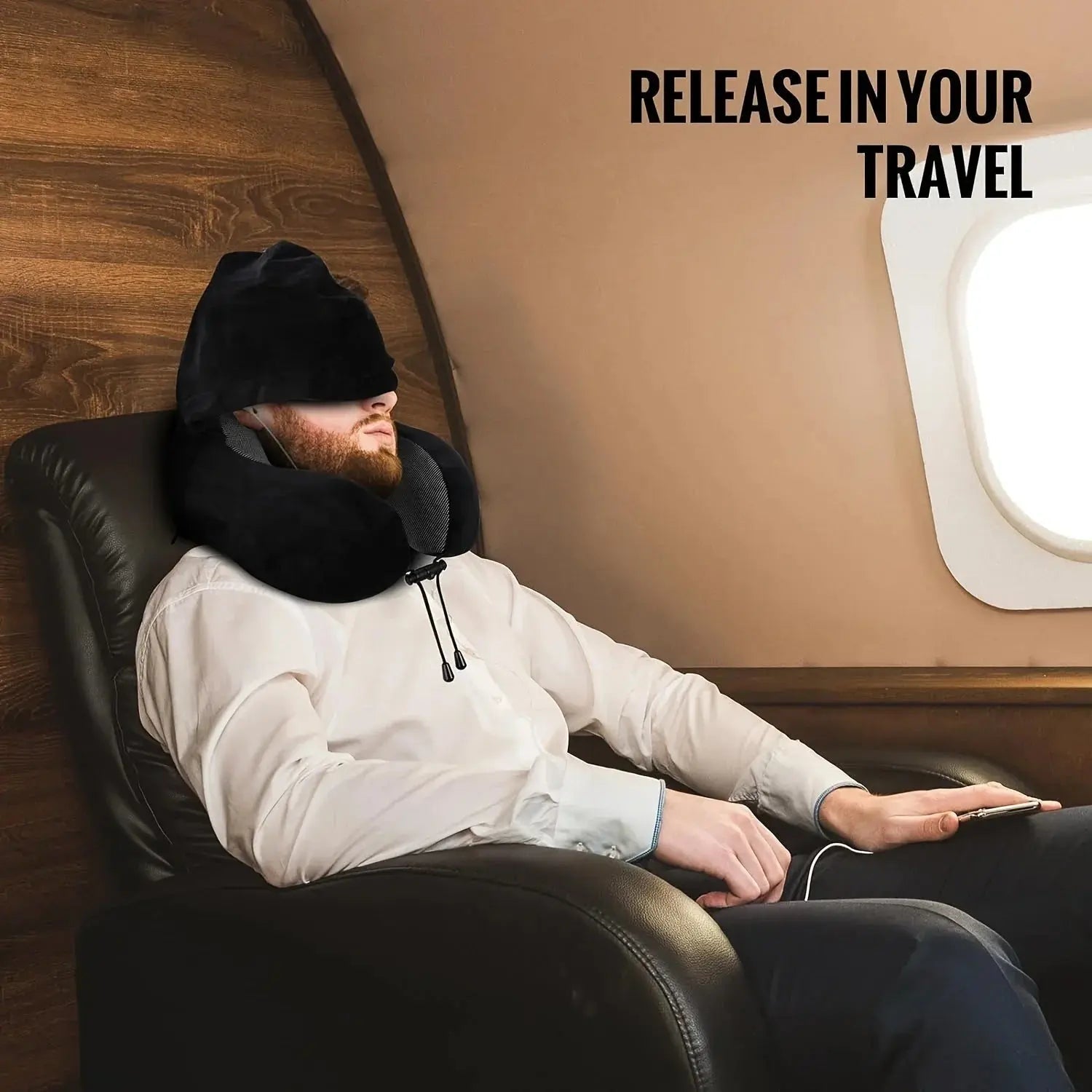 Hooded U Shaped Travel Pillow