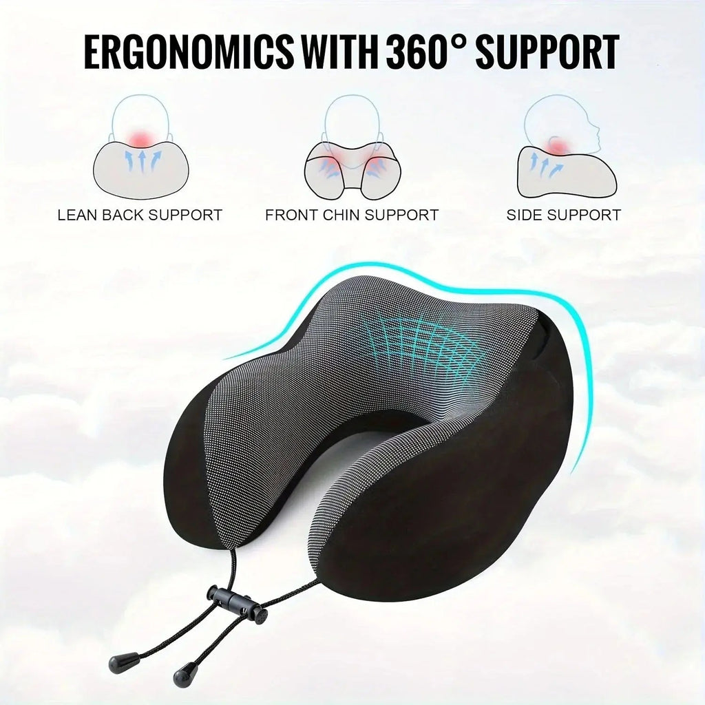 Hooded U Shaped Travel Pillow