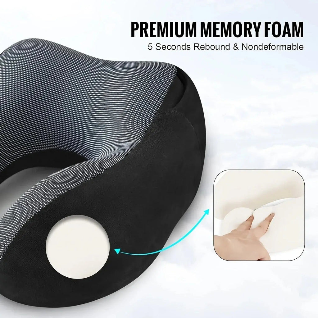 Hooded U Shaped Travel Pillow