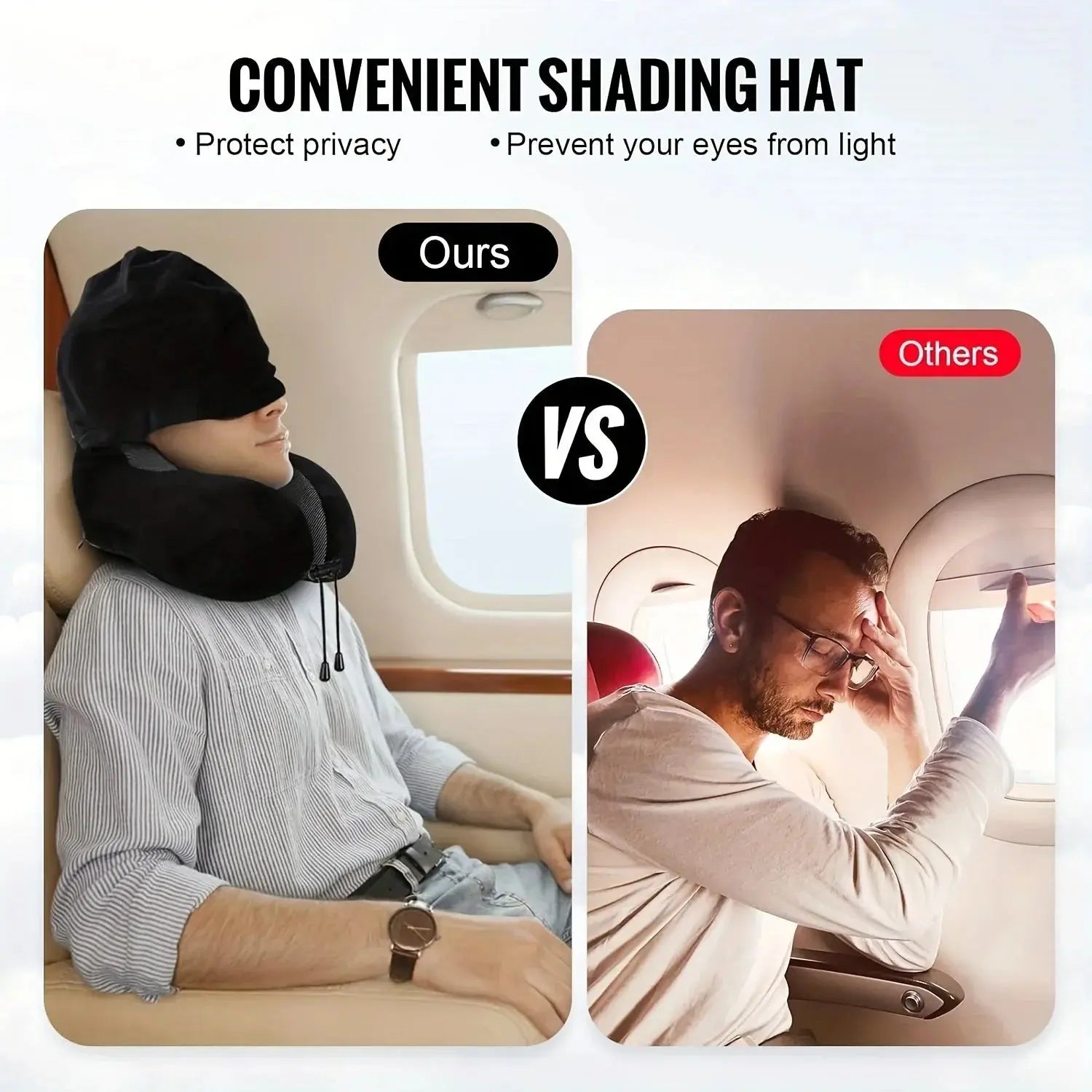 Hooded U Shaped Travel Pillow