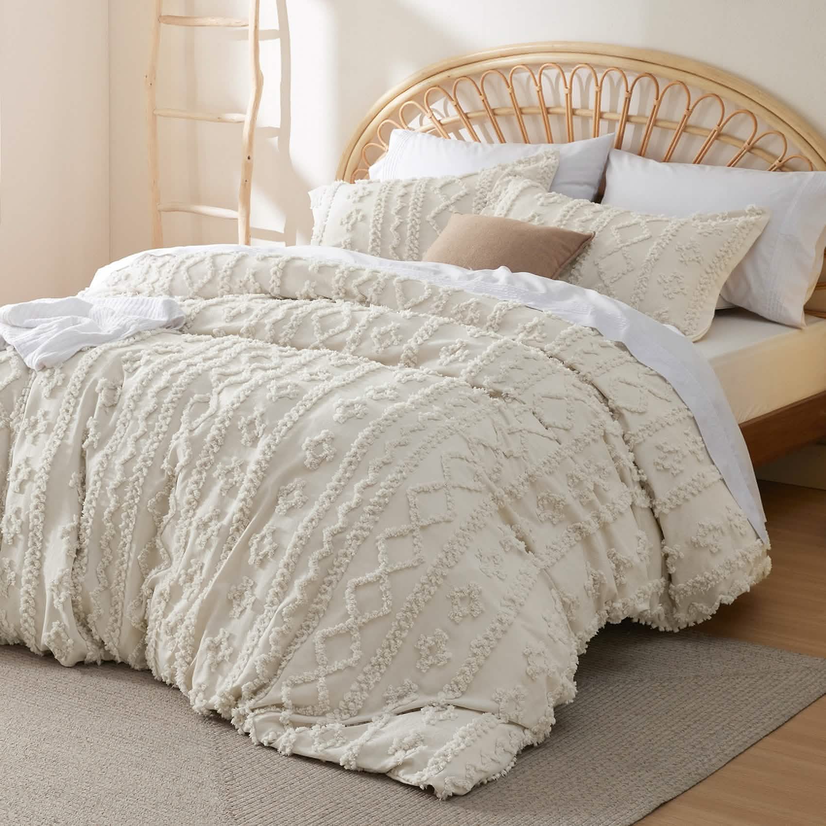 Tufted Boho Comforter Cover Set