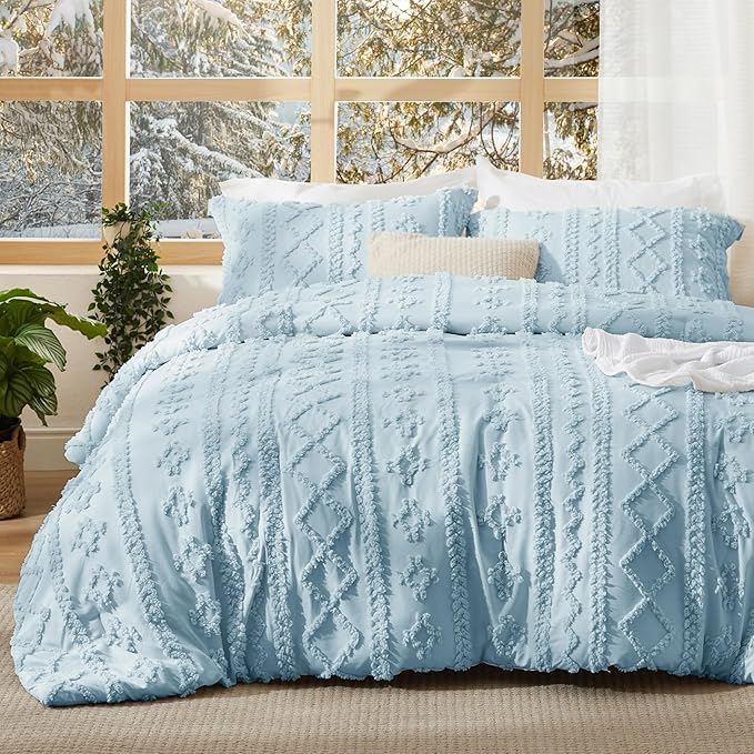 Tufted Boho Comforter Cover Set