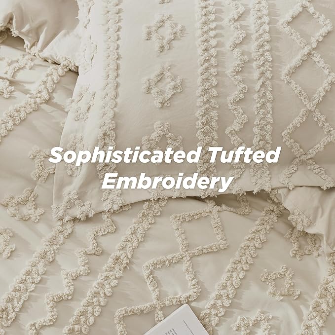 Tufted Boho Comforter Cover Set