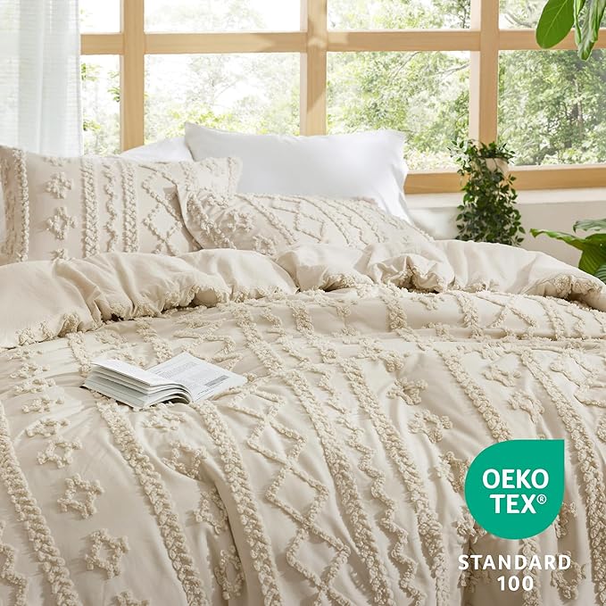 Tufted Boho Comforter Cover Set