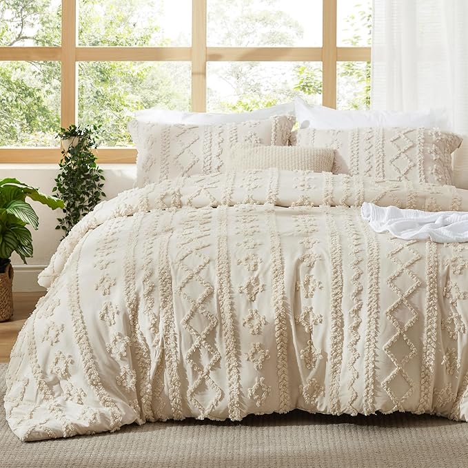 Tufted Boho Comforter Cover Set
