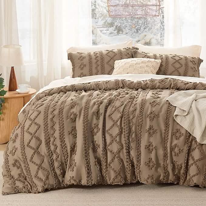 Tufted Boho Comforter Cover Set