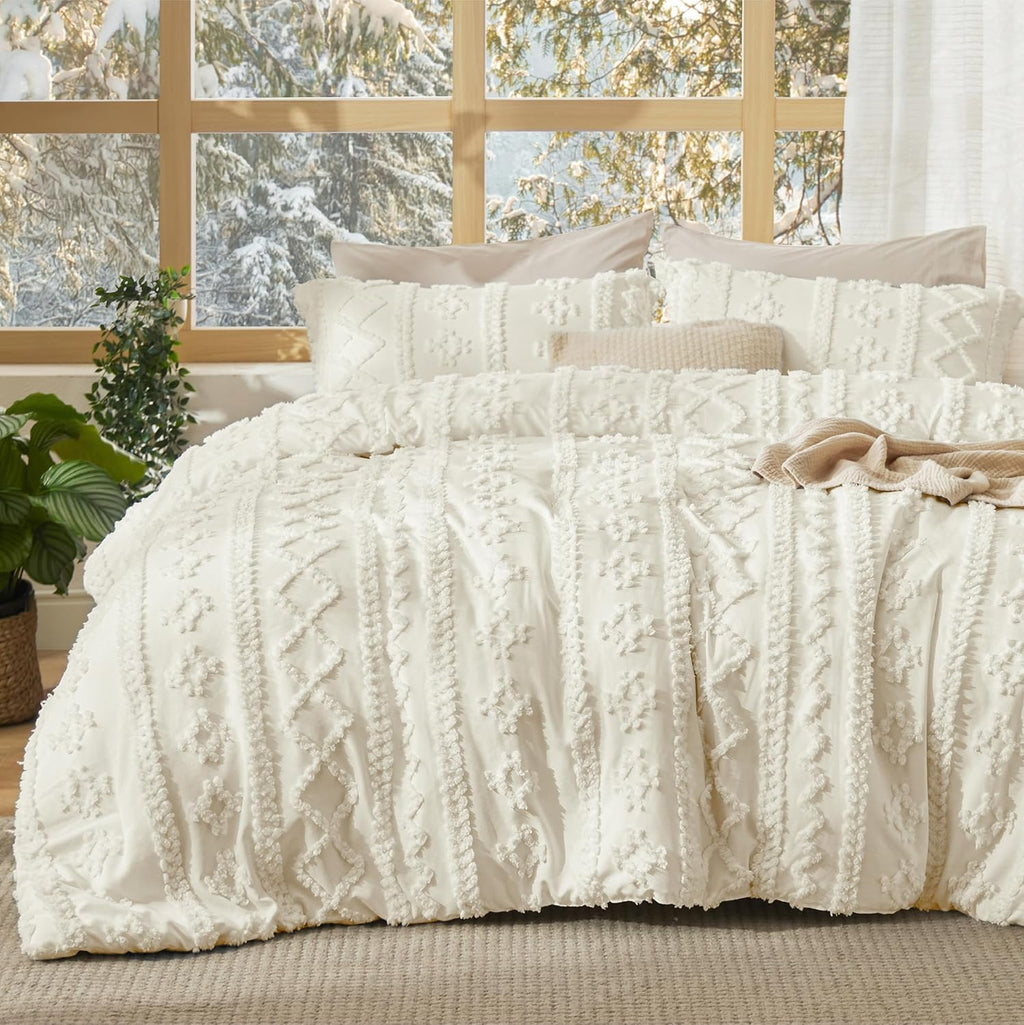 Tufted Boho Comforter Cover Set