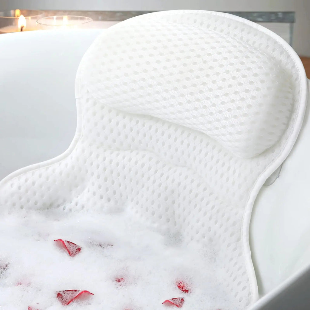 Ergonomic Air Mesh Bath Pillow