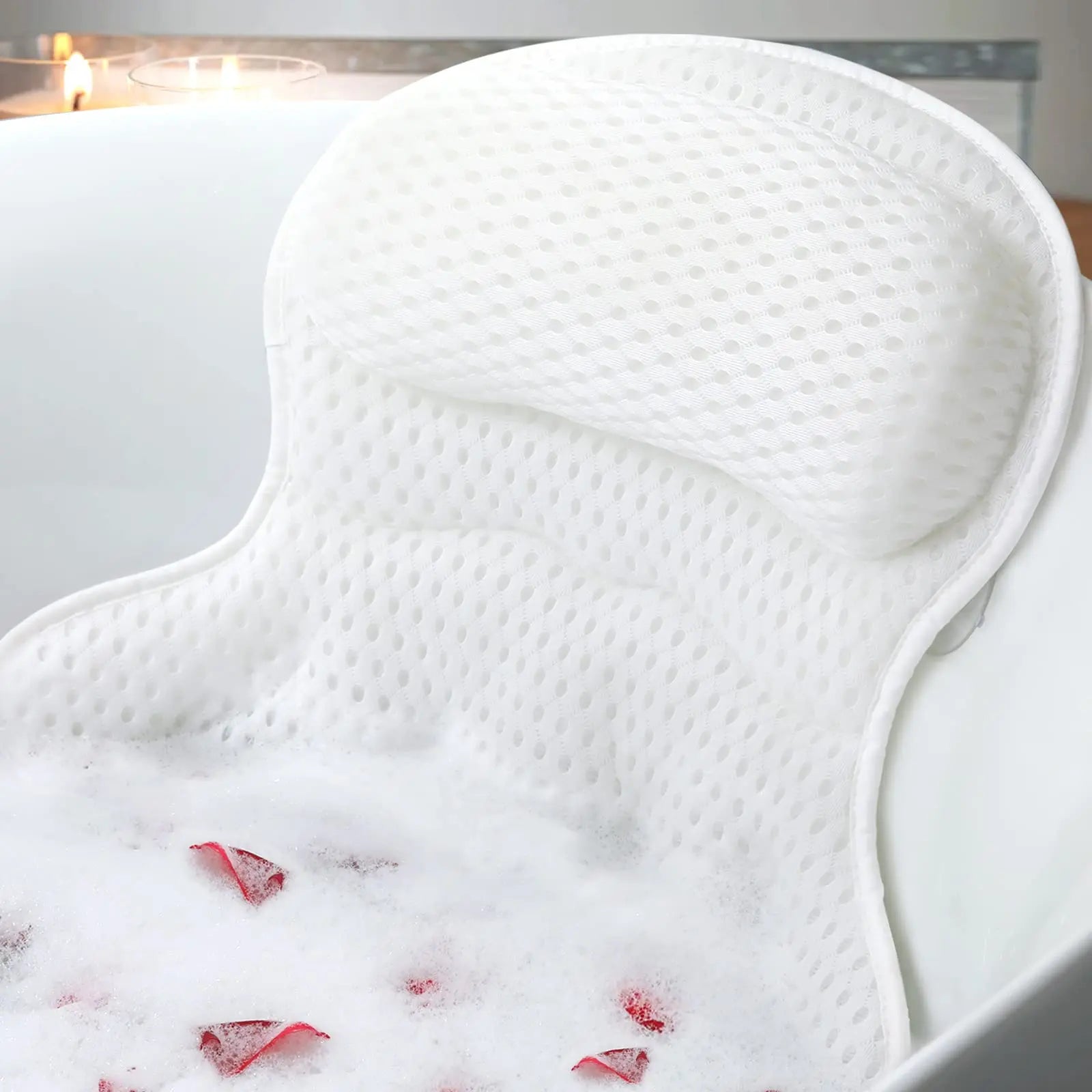 Ergonomic Air Mesh Bath Pillow