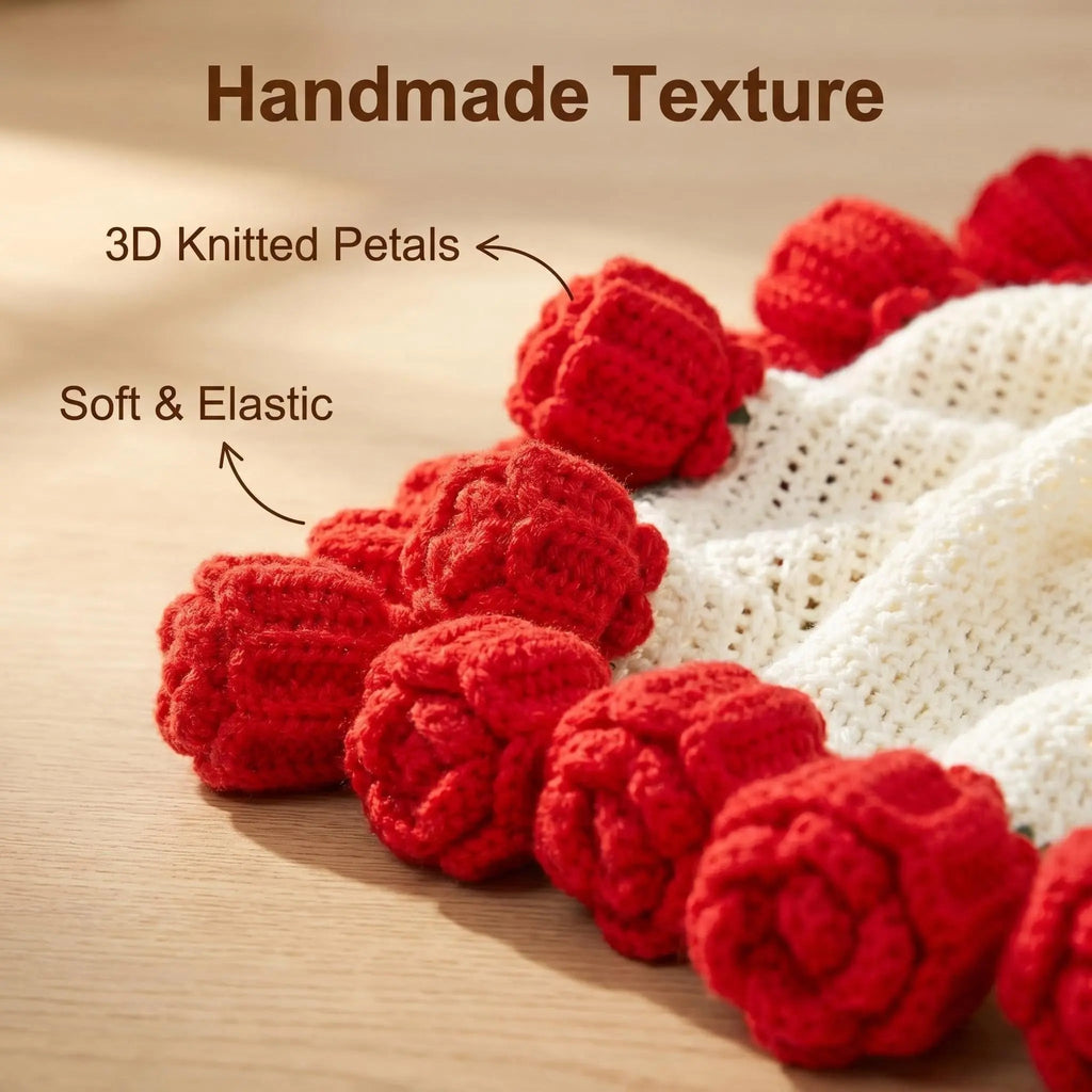 Crochet Flower Bouquet Blanket, folds into a bouquet, unfolds into a throw