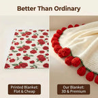 Crochet Flower Bouquet Blanket, soft knitted construction, breathable
