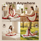 Crochet Flower Bouquet Blanket, soft knitted construction, breathable