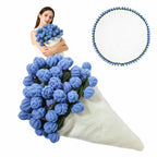 Crochet Flower Bouquet Blanket, soft knitted construction, breathable
