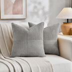 Corduroy Patchwork Throw Pillow Cover