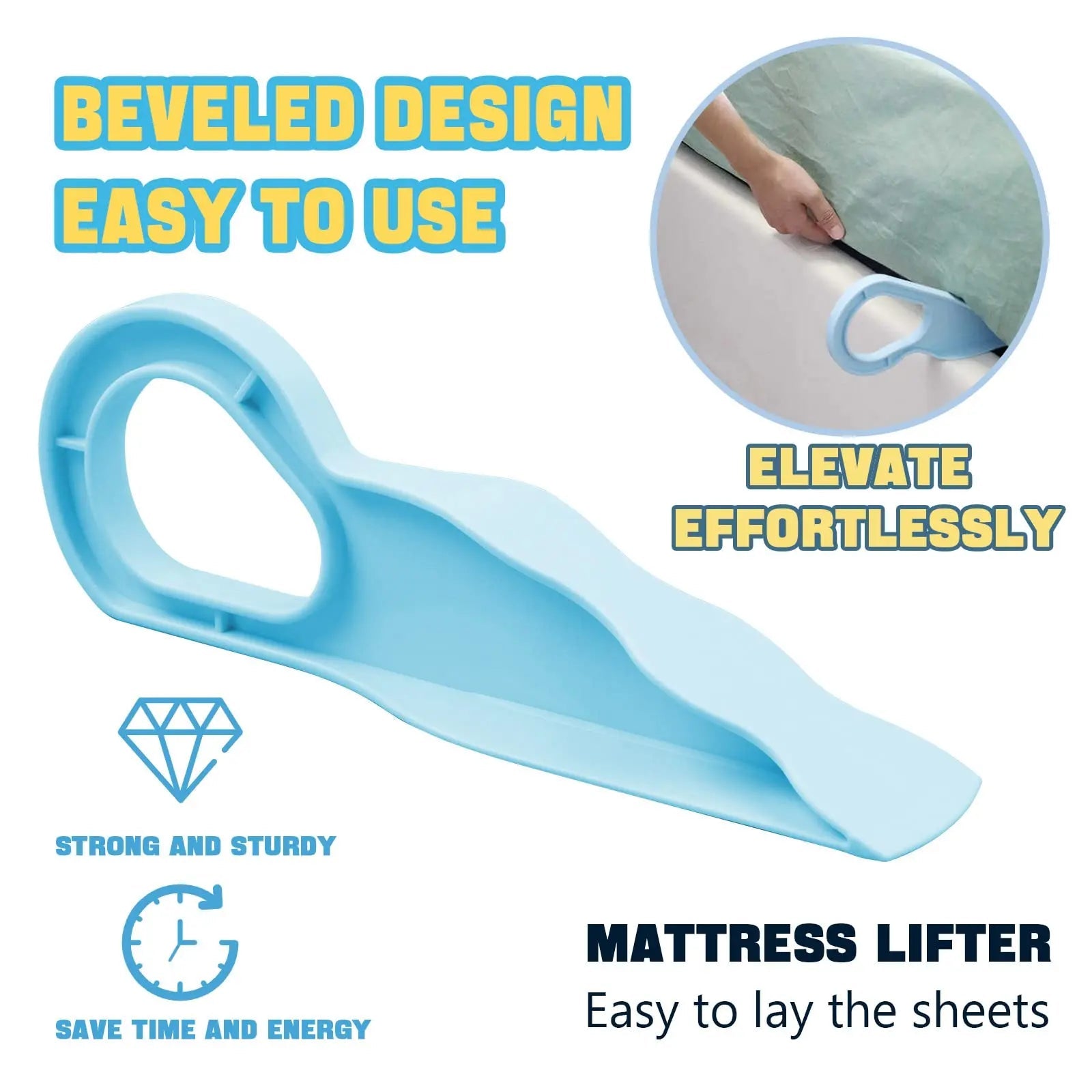 Ergonomic Mattress Lift Wedge, rigid acrylic, no flex under load