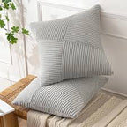 Corduroy Patchwork Throw Pillow Cover