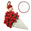 Crochet Flower Bouquet Blanket, folds into a bouquet, unfolds into a throw