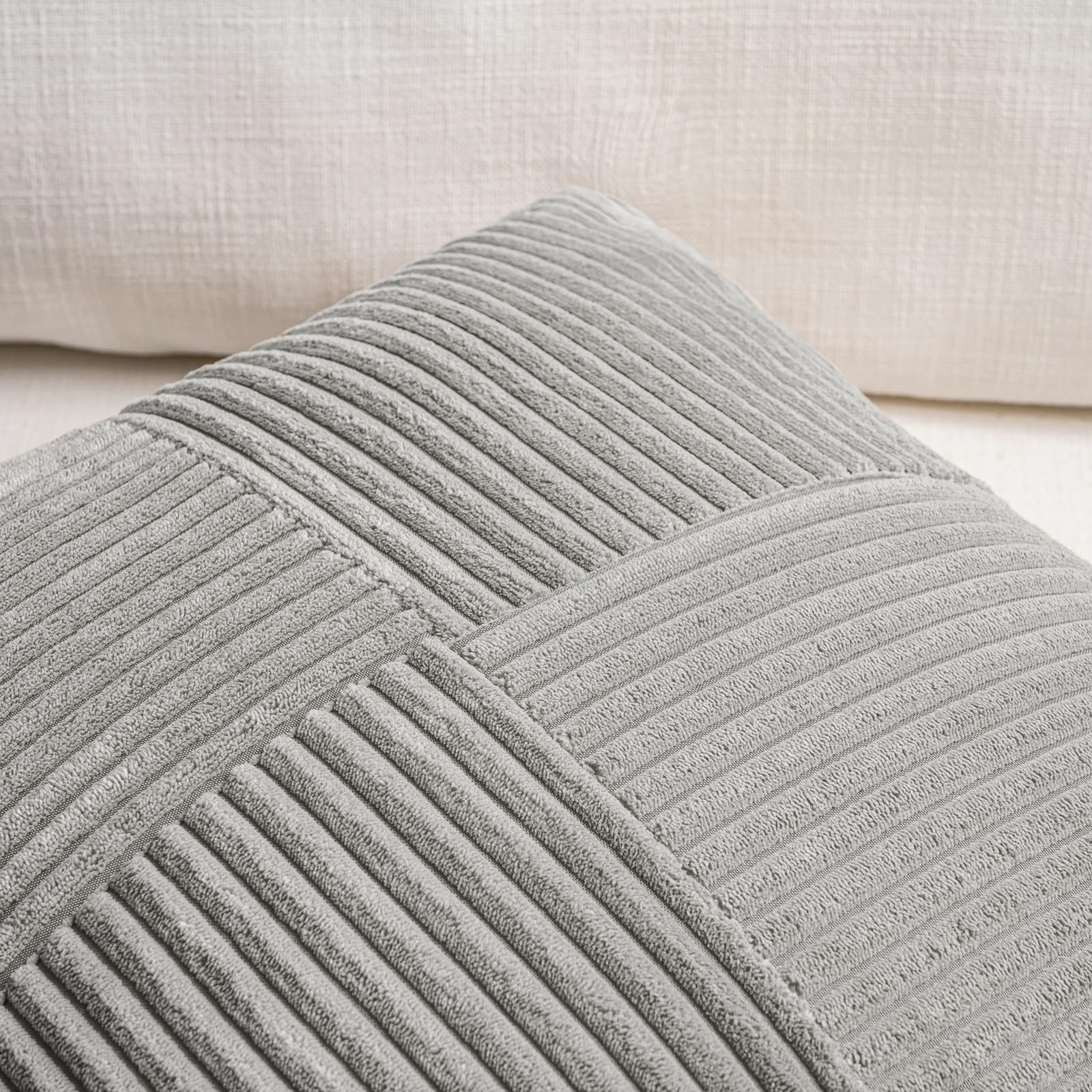 Corduroy Patchwork Throw Pillow Cover