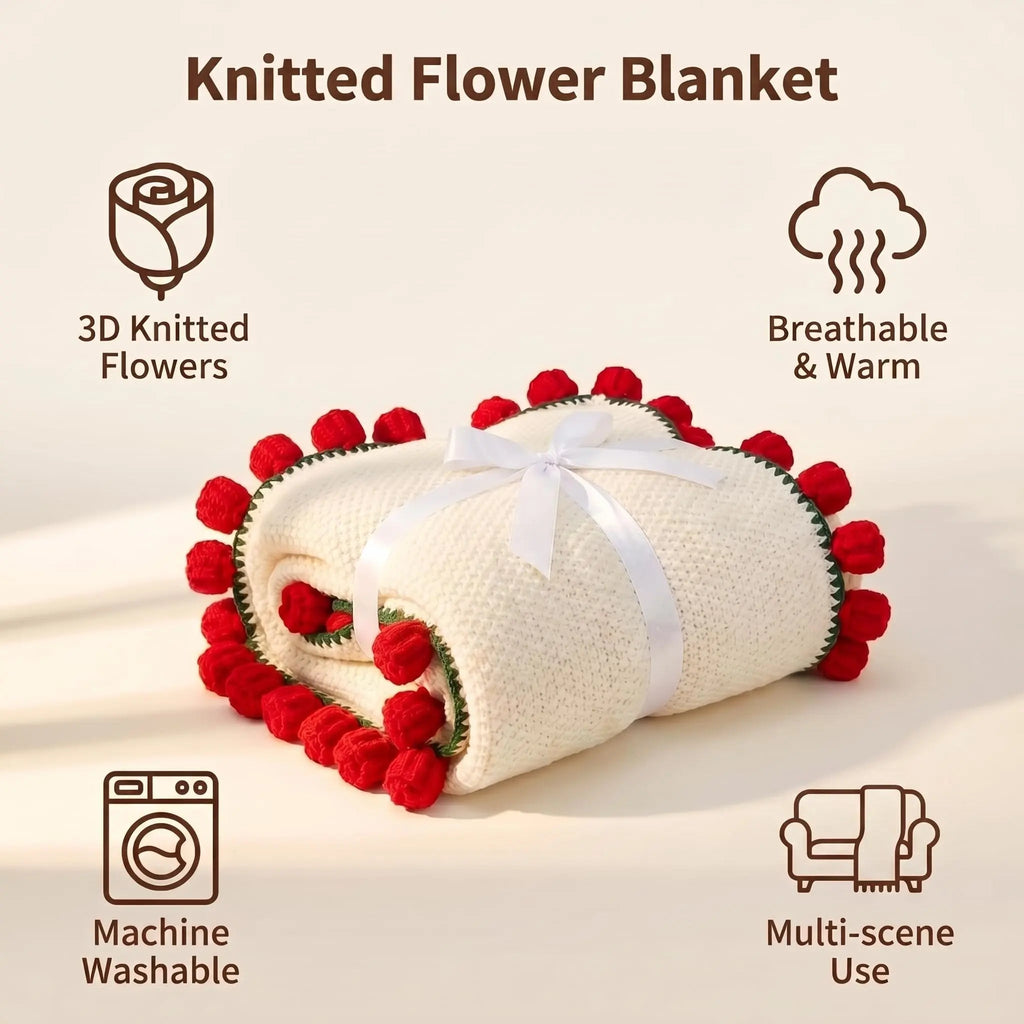 Crochet Flower Bouquet Blanket, three diameters up to 59 inches