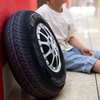 Plush Tire Shaped Throw Pillow